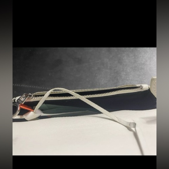 Off-White Saffiano Striped Mini Diag Binder Clip Bag - Picture 6 of 6